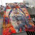 Longhaired british cat in whimsical circus spectacles bedding set