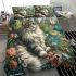 Longhaired british cat in whimsical wonderland gardens bedding set