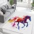 Magical fantasy horse galloping area rugs carpet