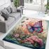 Majestic butterfly in nature's embrace area rugs carpet