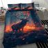 Majestic deer with antlers in a forest at sunset bedding set