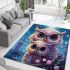 Majestic moonlit owls area rugs carpet