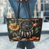 Mango coffee and dream catcher leather tote bag