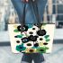 Flowers in the style of marano k electronic music Leather Tote Bag, Totes, Crossbody, Purse: Bag Gift Idea for Girlfriend, Sitter, Birthday, Women ,Daughter, Mama, Ladies