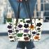 Flowers in the style of marano k electronic music 20 Leather Tote Bag, Totes, Crossbody, Purse: Bag Gift Idea for Girlfriend, Sitter, Birthday, Women ,Daughter, Mama, Ladies