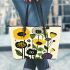 Flowers of marano k electronic music Leather Tote Bag, Totes, Crossbody, Purse: Bag Gift Idea for Girlfriend, Sitter, Birthday, Women ,Daughter, Mama, Ladies