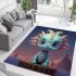 Mystical creature by water area rugs carpet