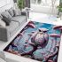 Mystical mushroom owl area rugs carpet