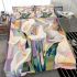 Painting of calla lilies in geometric shapes and forms bedding set