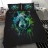 Panda in the style of colorful splashes bedding set