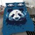 Panda wearing headphones bedding set