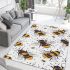 Pattern of cartoon bees area rugs carpet