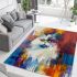 Persian cat in abstract artworks area rugs carpet