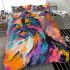 Persian cat in abstract artworks bedding set