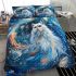 Persian cat in celestial starship voyages bedding set