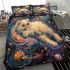 Persian cat in celestial starship voyages bedding set