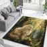 Persian cat in enchanted forest clearings area rugs carpet