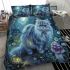 Persian cat in ethereal moonlit glades bedding set