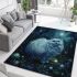 Persian cat in ethereal moonlit glades area rugs carpet