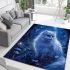 Persian cat in ethereal moonlit glades area rugs carpet