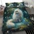 Persian cat in magical fairy ring clearings bedding set