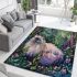 Persian cat in magical herbal gardens area rugs carpet