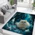 Persian cat in mystical crystal caverns area rugs carpet