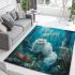 Persian cat in mythical atlantis area rugs carpet