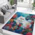 Persian cat in underwater coral reefs area rugs carpet