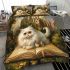 Persian cat in whimsical storybook worlds bedding set