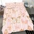 Pink and gold butterflies pattern bedding set