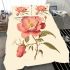 Pink rose in elegant vase bedding set