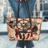 Pirates and dream catcher leather tote bag