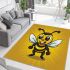 Playful bee a cheerful and lighthearted mascot illustration area rugs carpet