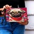 Playful Pug and Friends on a Red Background Makeup Bag