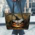 pumkin gray grinchy smile show he big 3D Leather Tote Bag