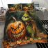 Pumpkin grinchy smile and cartoon mother 3d bedding set