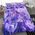 Purple crocuses with purple butterflies bedding set