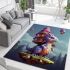 Purple dragon's moonlit gathering area rugs carpet