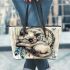 Ragdoll cats and dream catcher leather tote bag