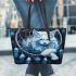 Ragdoll cats and dream catcher 23 leather tote bag