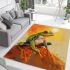 Red eyed tree frog on hilltop bright sunrise area rugs carpet
