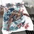 Sea turtle waves and flowers bedding set