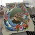 Sea turtle waves and flowers bedding set