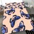 Seamless pattern with a digital illustration of blue butterflies bedding set