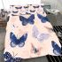 Seamless pattern with a digital illustration of blue butterflies bedding set