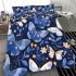 Seamless pattern with digital illustrations of blue butterflies bedding set