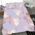 Seamless pattern with rose gold foil butterflies bedding set