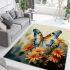 Serene butterfly garden area rugs carpet