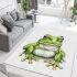 Simple cute clip art of frog area rugs carpet